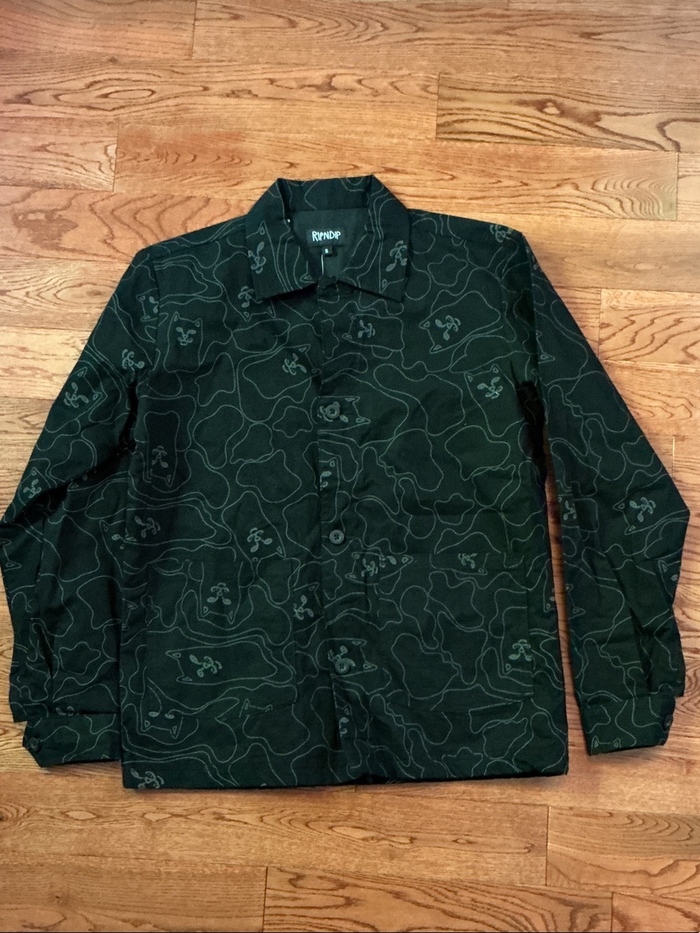 Ripndip Black Button-Up Lord Nermal shirt